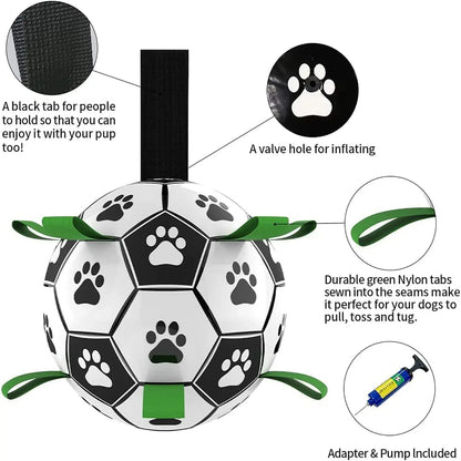 Super durable interactive soccer dog toy