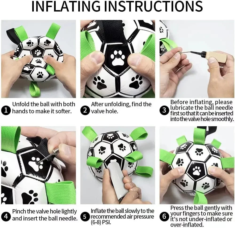 Super durable interactive soccer dog toy